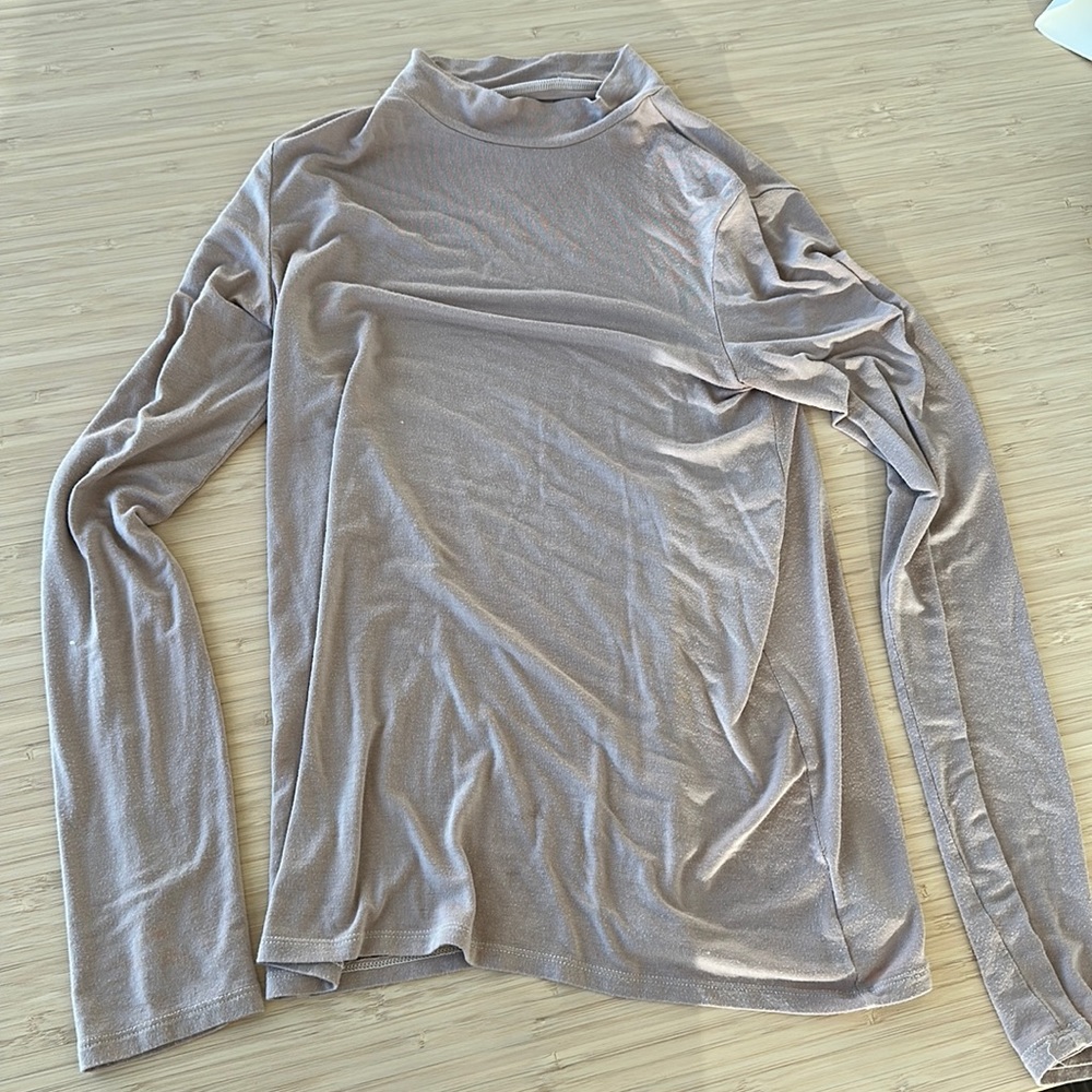 Taupe Soft and Thing Long Sleeve Turtleneck